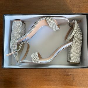 NWT Steve Madden Crystal Block Heels. Never worn!